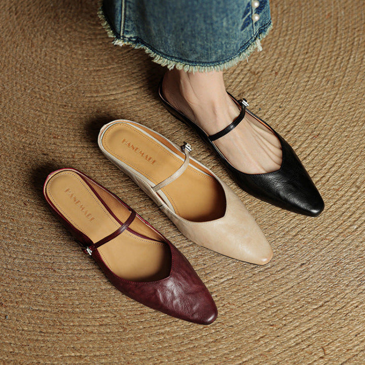 DANIELLA GENUINE LEATHER MULES