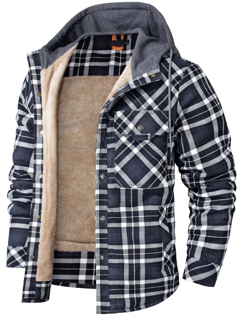 FLINT™ SHERPA-LINED HOODED FLANNEL JACKET