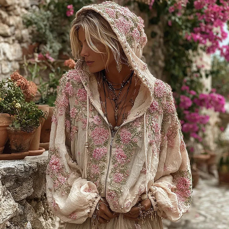 NOVA BOHEMIAN LINEN HOODIE