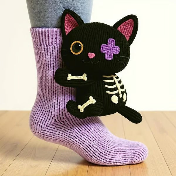 Ultra-Soft 3D Animal Design Cozy Socks for Adults