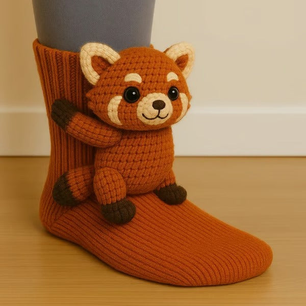 Ultra-Soft 3D Animal Design Cozy Socks for Adults