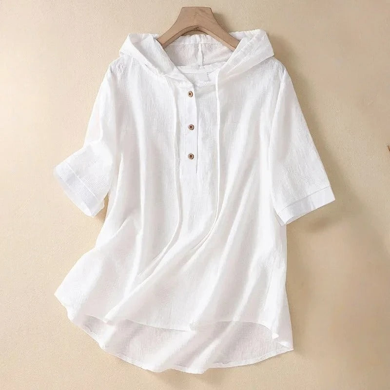 SHATO™ HOODED LINEN SHIRT