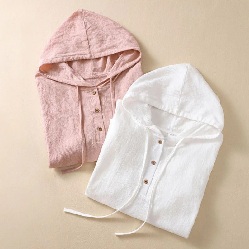 SHATO™ HOODED LINEN SHIRT