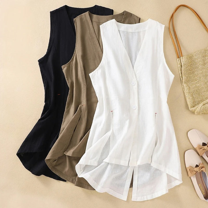 CLAIRE LINEN VEST