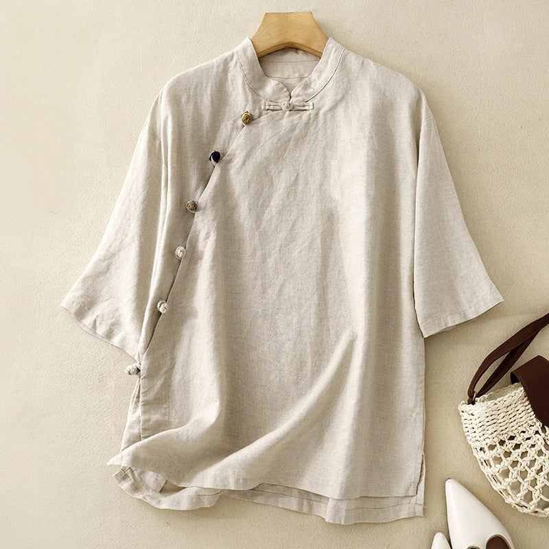 RICA LINEN BLOUSE