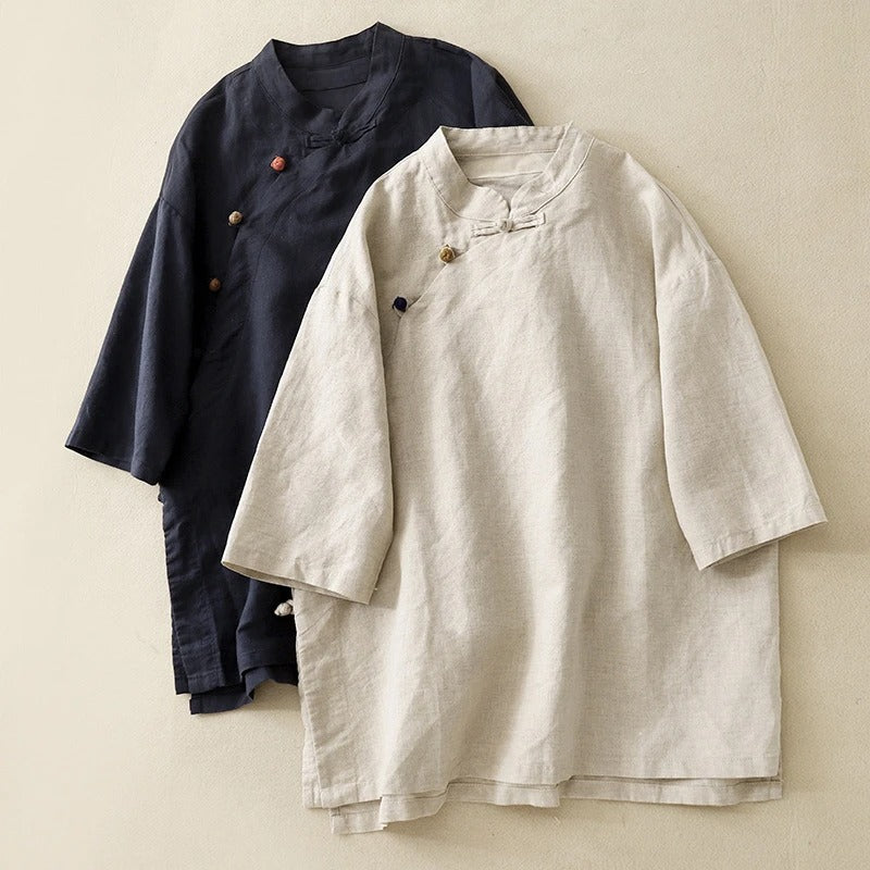 RICA LINEN BLOUSE