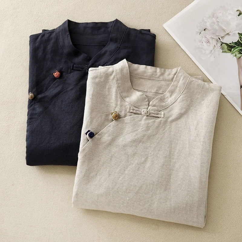RICA LINEN BLOUSE