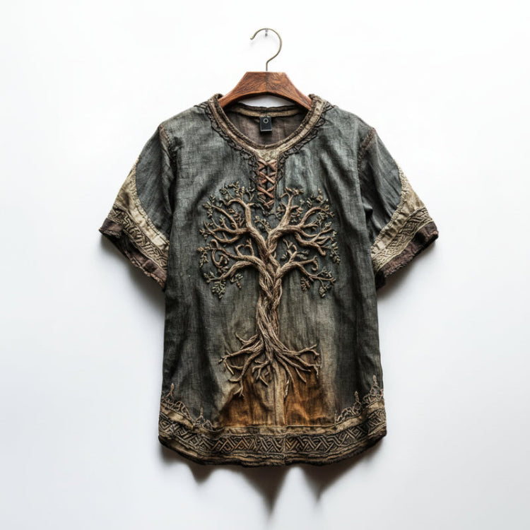 SOREN LINEN EMBROIDERED SHIRT