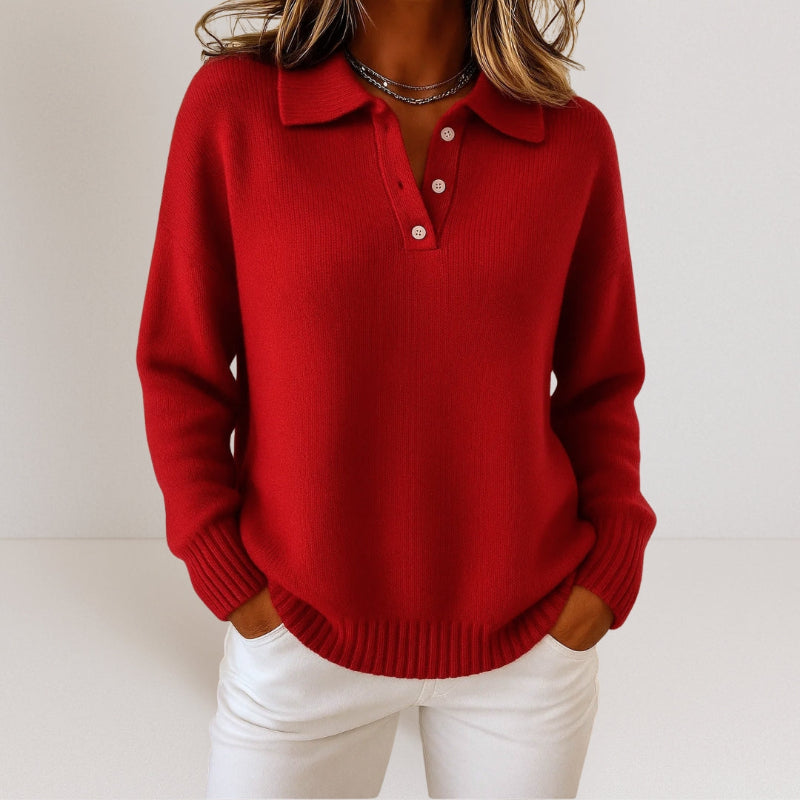 ELLA KNIT POLO SWEATER
