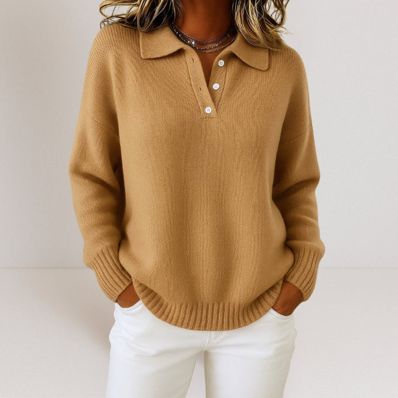 ELLA KNIT POLO SWEATER
