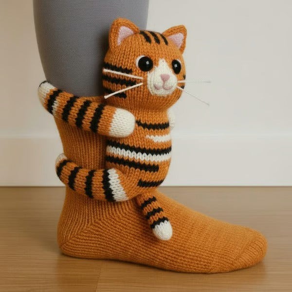 Ultra-Soft 3D Animal Design Cozy Socks for Adults
