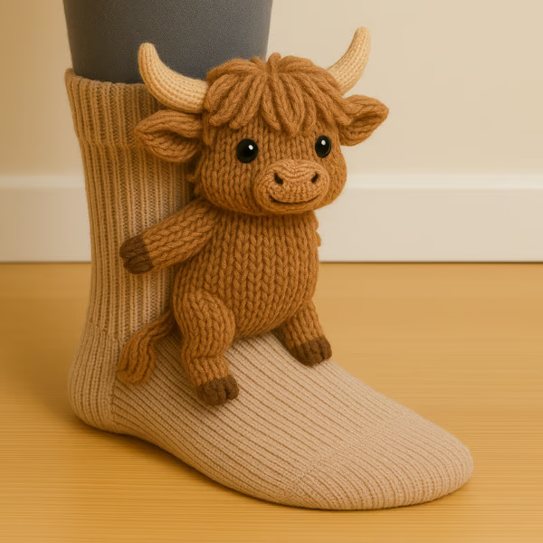 Ultra-Soft 3D Animal Design Cozy Socks for Adults