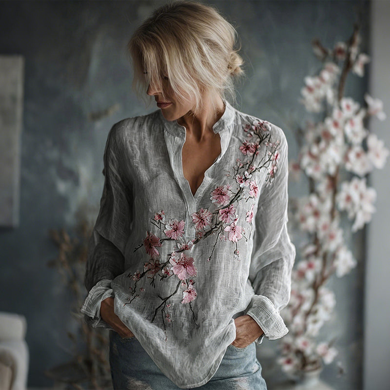 FIONA™ LINEN BLOSSOM BLOUSE