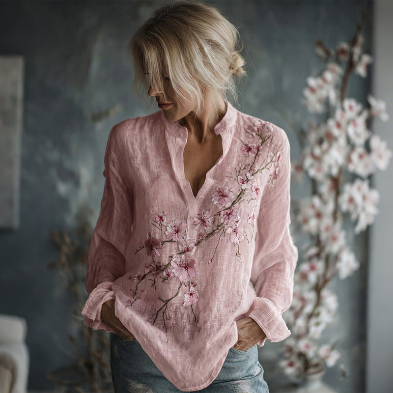 FIONA™ LINEN BLOSSOM BLOUSE