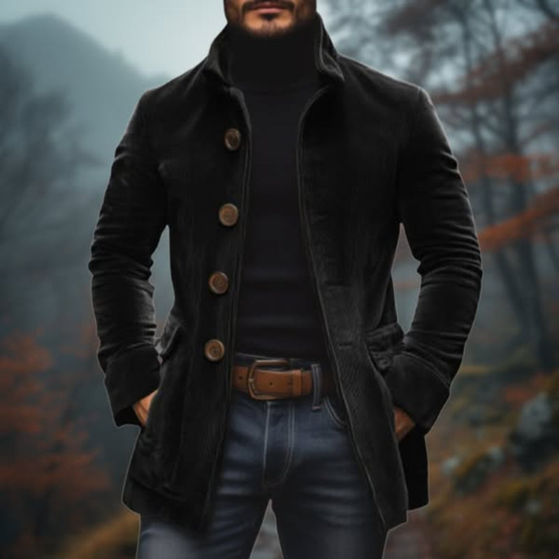 Rovessa Roma Classic Modern Winter Overcoat Luxurious Warm Wool Fabric