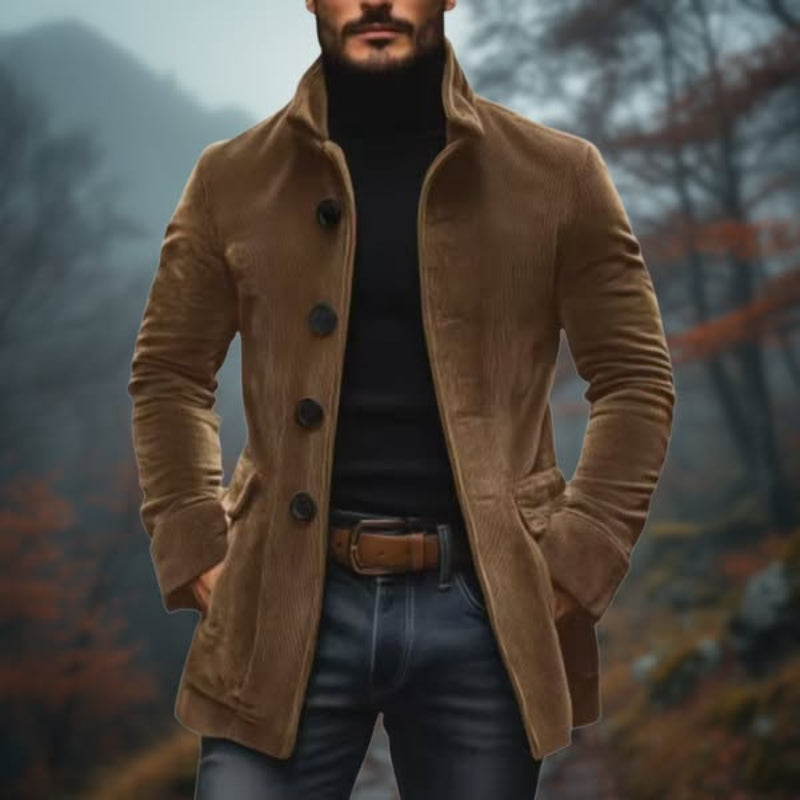 Rovessa Roma Classic Modern Winter Overcoat Luxurious Warm Wool Fabric