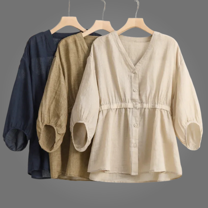 CLARA LINEN BLOUSE