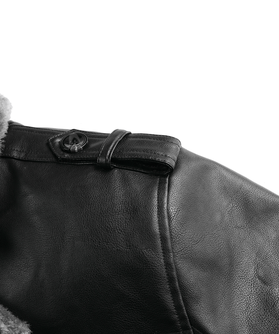 Arctic Patrol Leather Coat Premium Black PU Outerwear