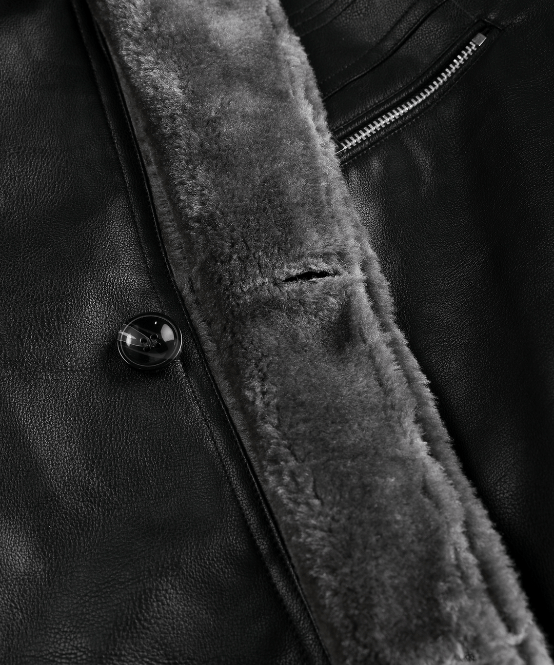 Arctic Patrol Leather Coat Premium Black PU Outerwear