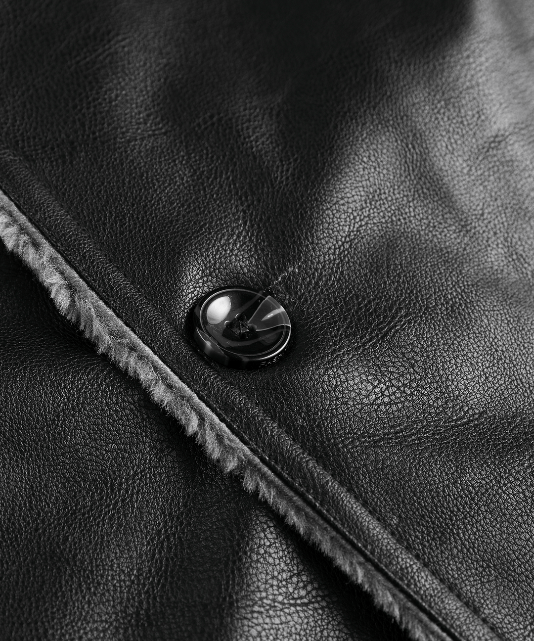 Arctic Patrol Leather Coat Premium Black PU Outerwear