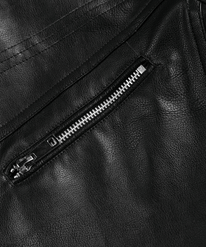 Arctic Patrol Leather Coat Premium Black PU Outerwear