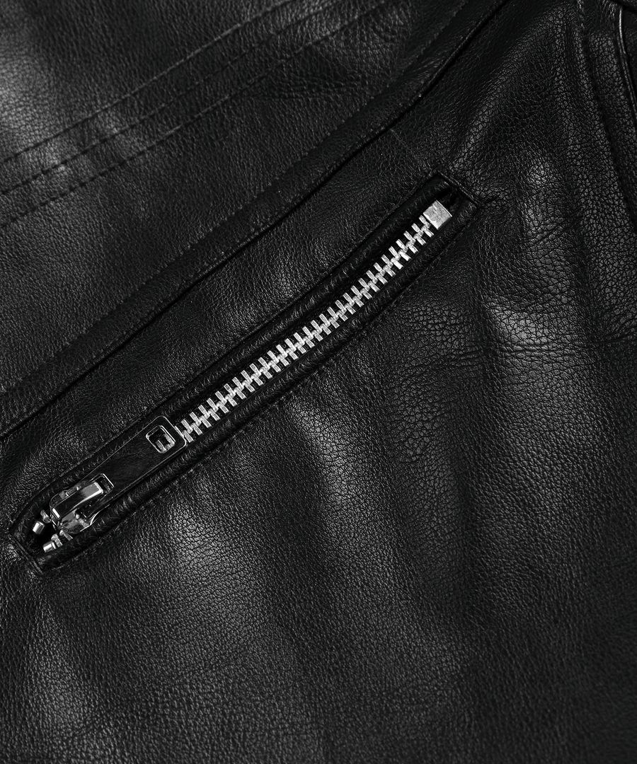 Arctic Patrol Leather Coat Premium Black PU Outerwear