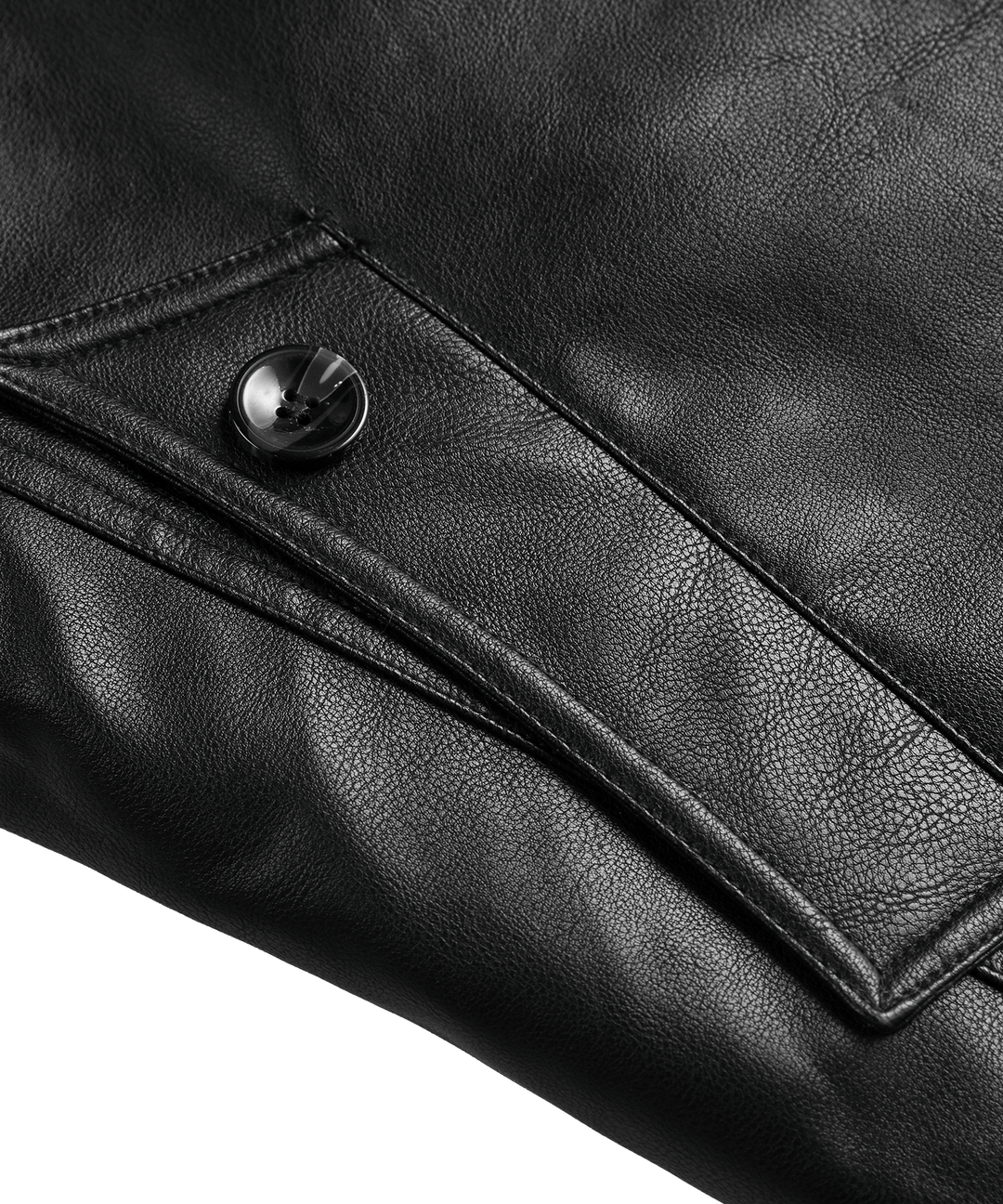 Arctic Patrol Leather Coat Premium Black PU Outerwear
