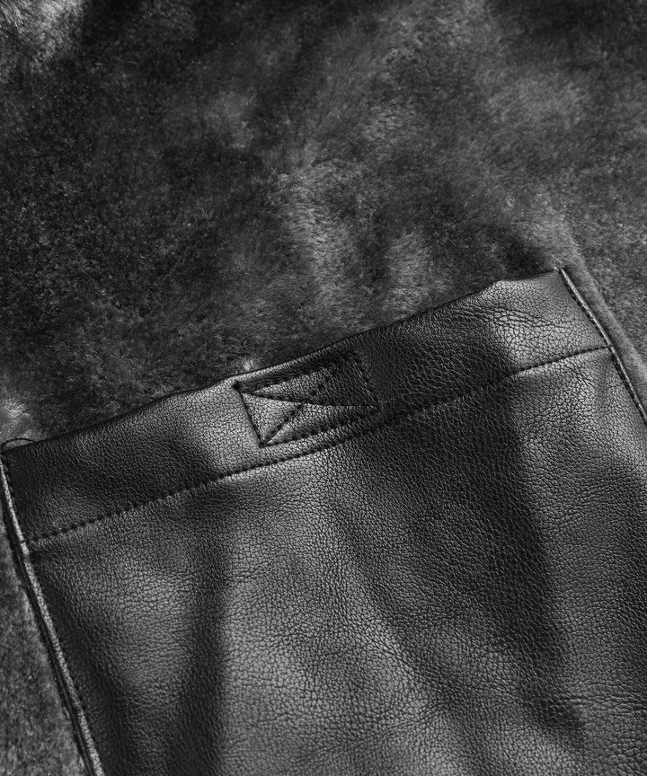 Arctic Patrol Leather Coat Premium Black PU Outerwear