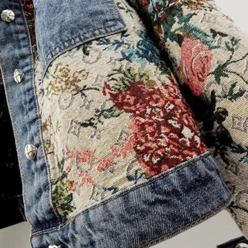 HAYLEY FLORAL DENIM JACKET