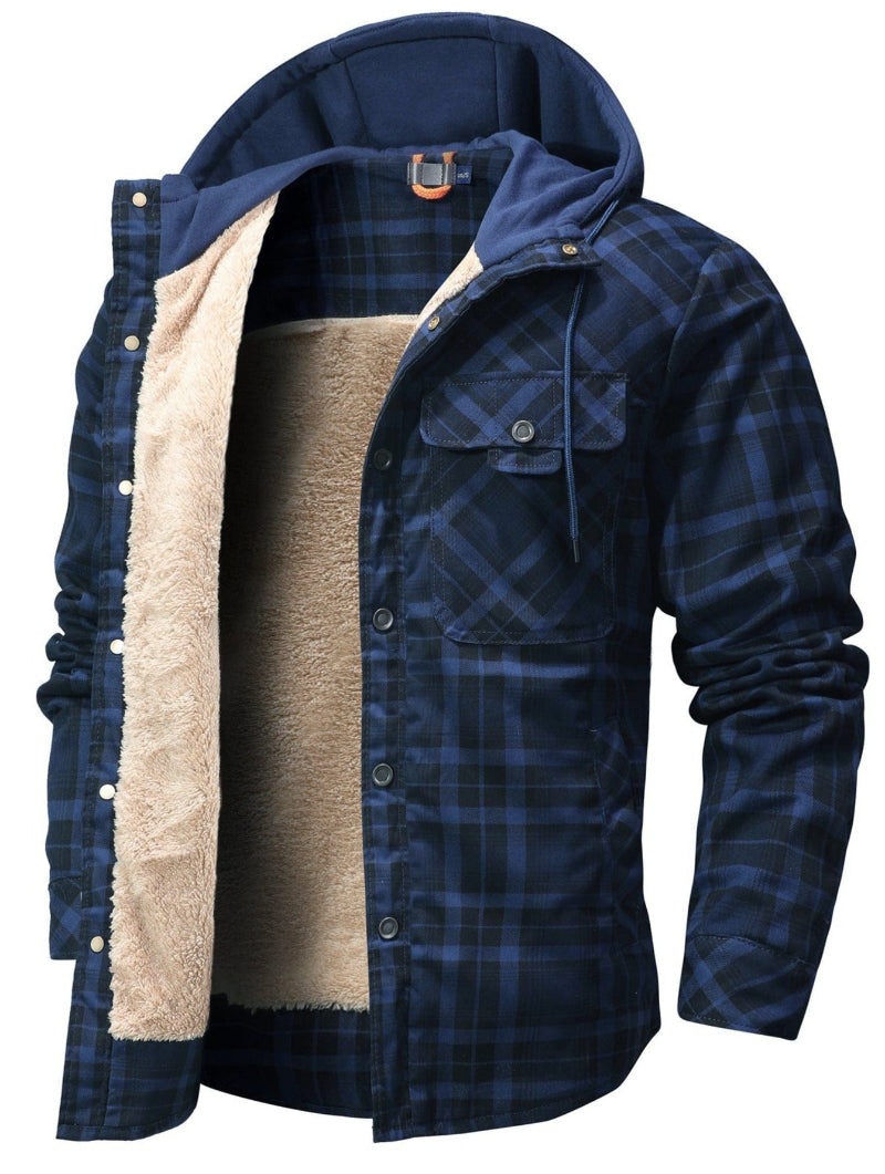 FLINT™ SHERPA-LINED HOODED FLANNEL JACKET