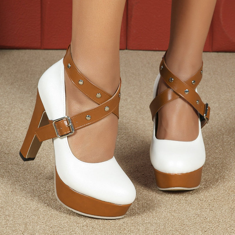 MELINA DOUBLE STRAP HEELS