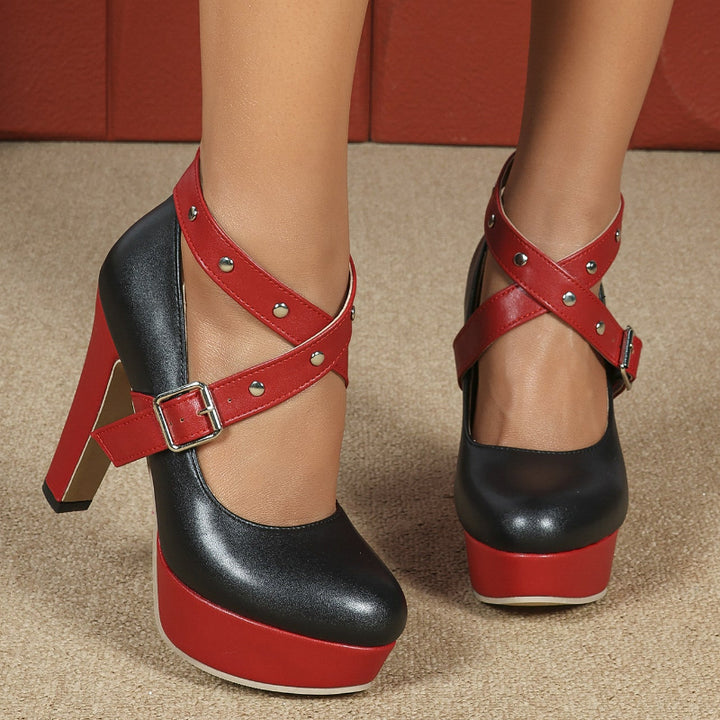 MELINA DOUBLE STRAP HEELS