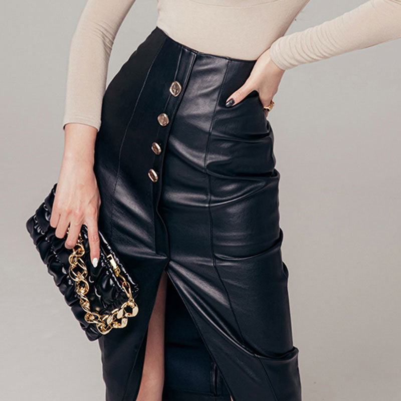 SALINA LEATHER SKIRT