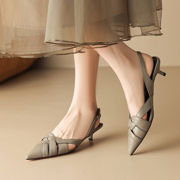 CORINA LEATHER HEELS