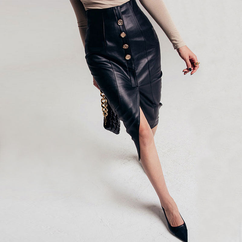 SALINA LEATHER SKIRT