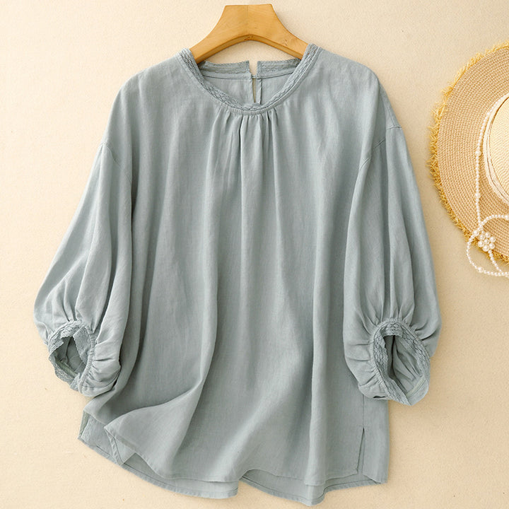 VISTA LINEN BLOUSE