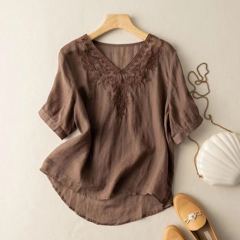 LOLA LINEN BLOUSE