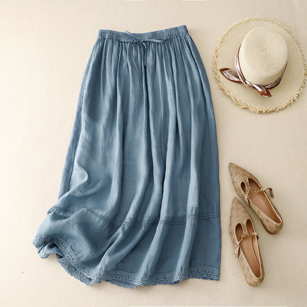 RACHEL LINEN SKIRT