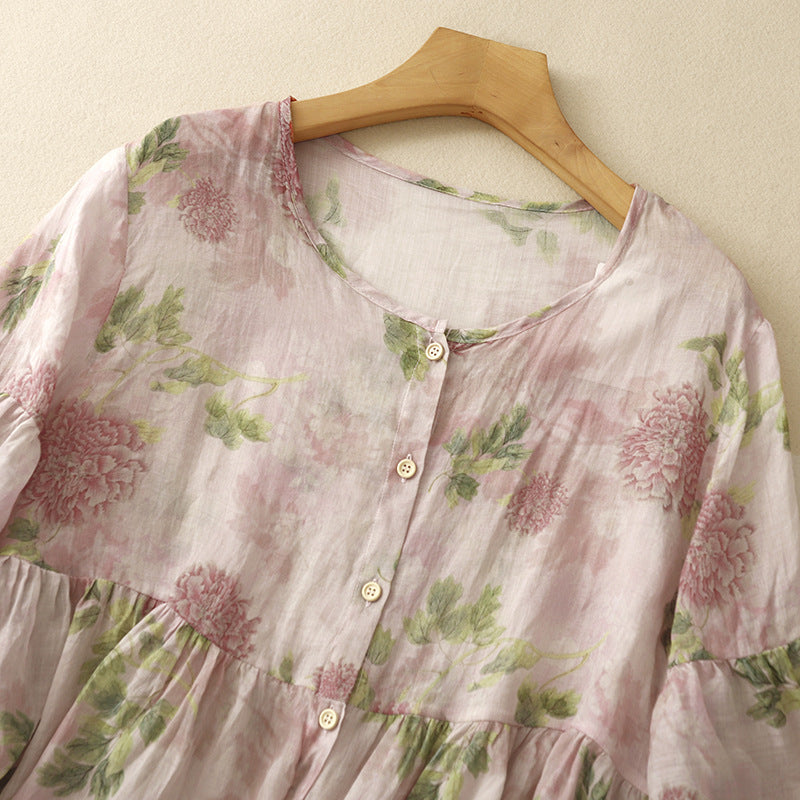 MARTA LINEN BLOUSE