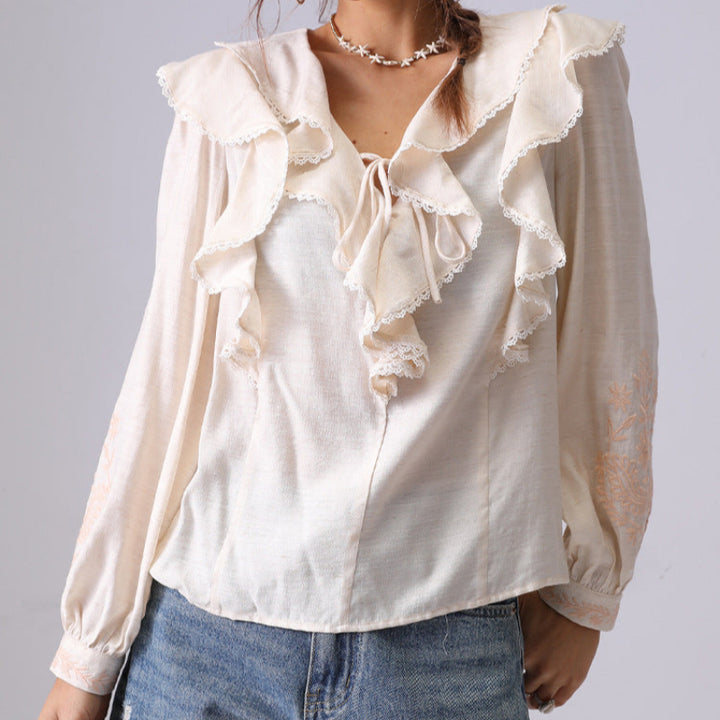 LÉONIE LINEN BLOUSE