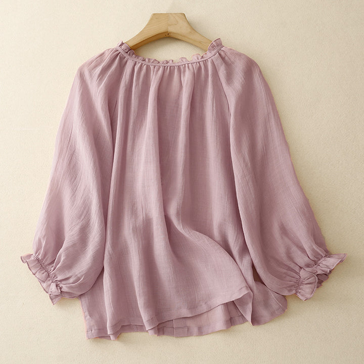 ALODIA LINEN BLOUSE