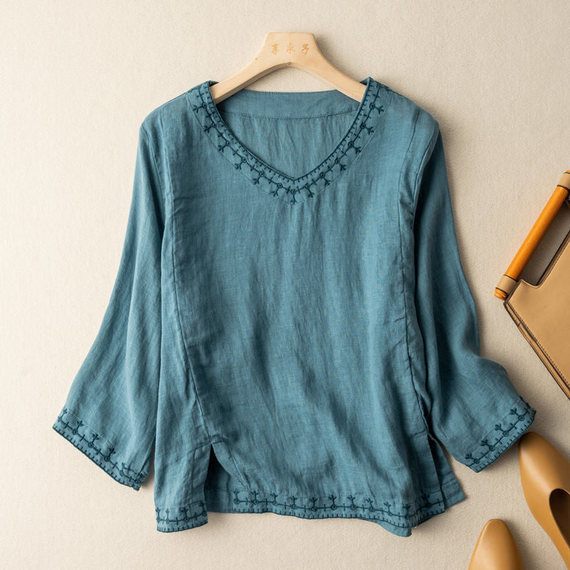 MELISSA LINEN BLOUSE