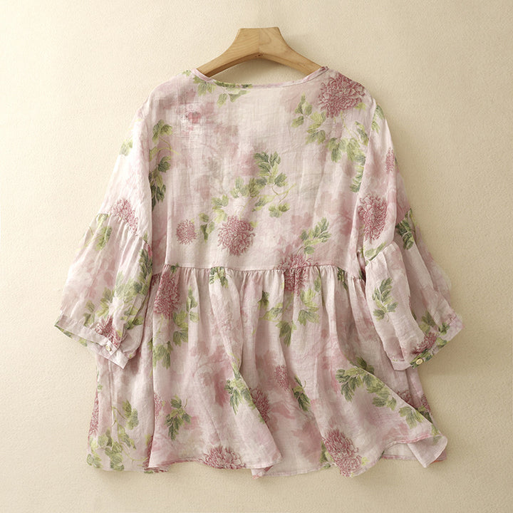 MARTA LINEN BLOUSE