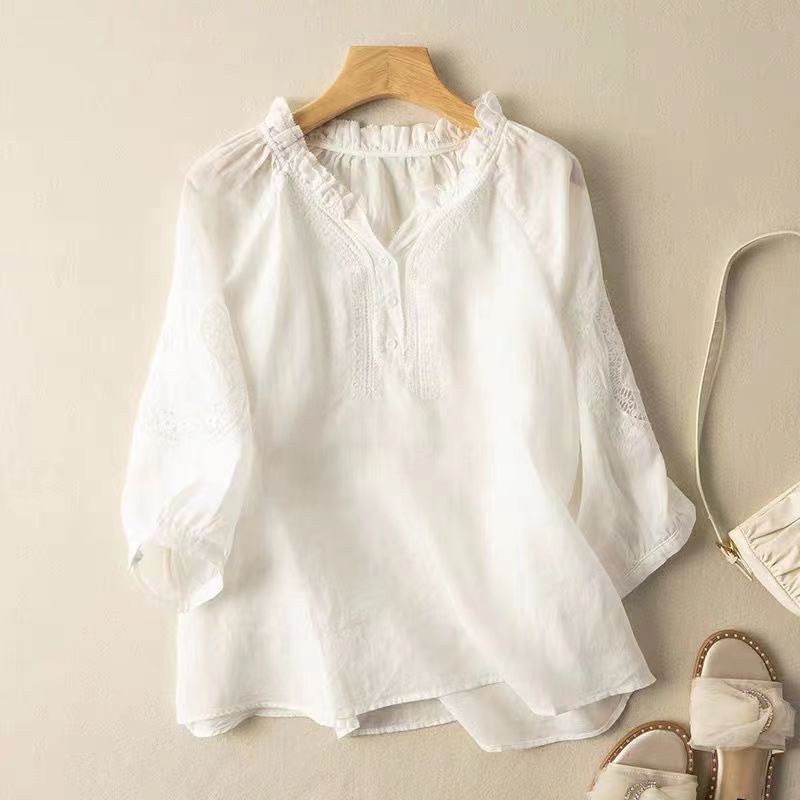NATALIA™ LINEN BLOUSE
