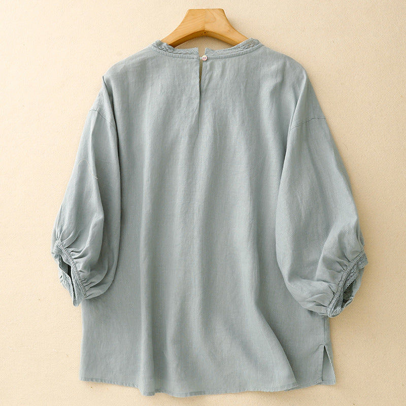 VISTA LINEN BLOUSE