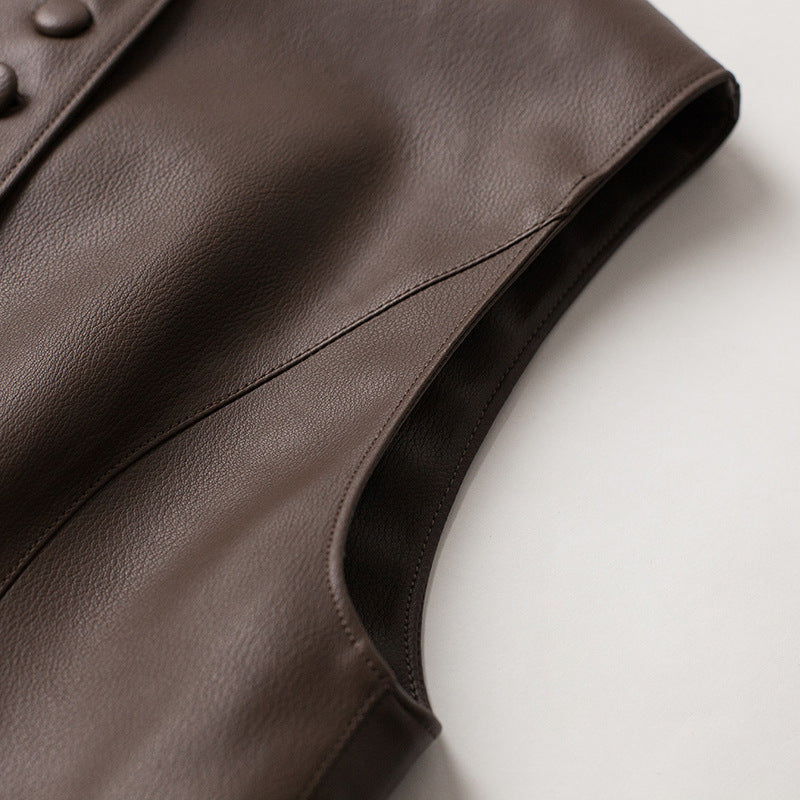 ANNA LEATHER VEST