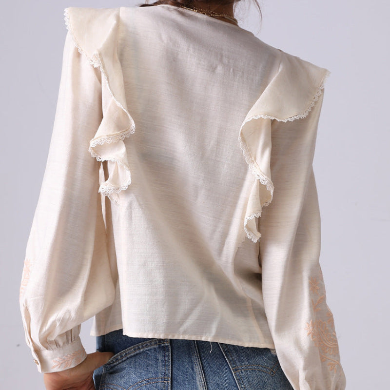 LÉONIE LINEN BLOUSE