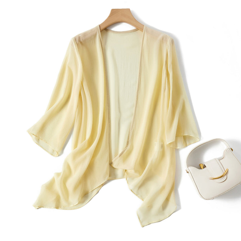 ALENA SILK CARDIGAN
