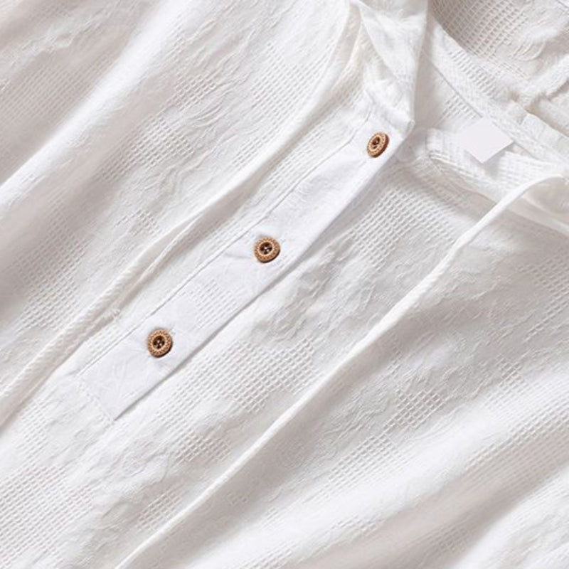 SHATO™ HOODED LINEN SHIRT