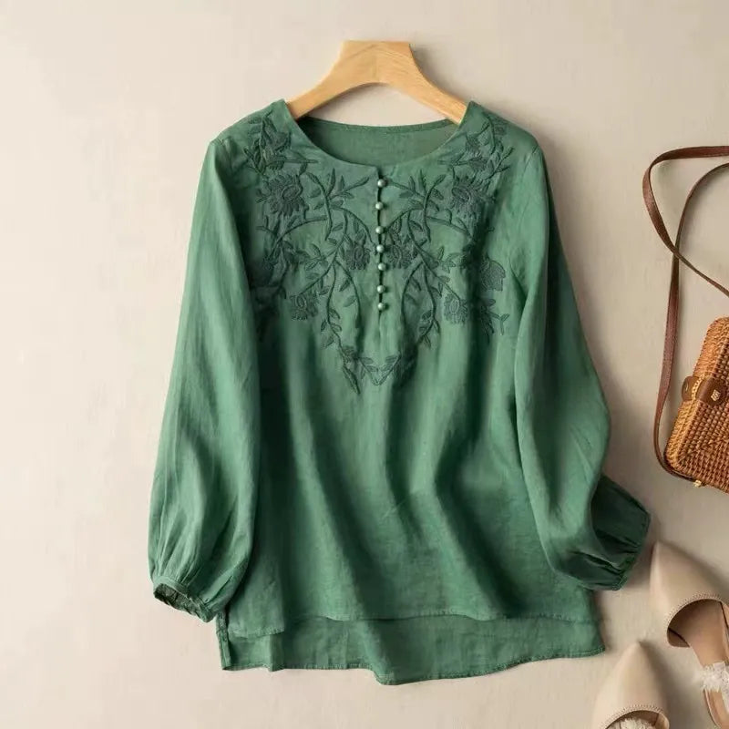 AMBER LINEN BLOUSE